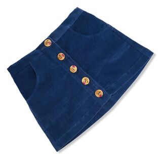 Needlecord Skirt Denim Blue