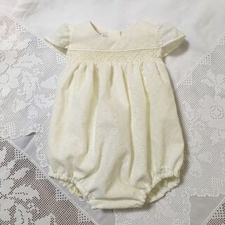 Broiderie Anglaise Smocked Rompers