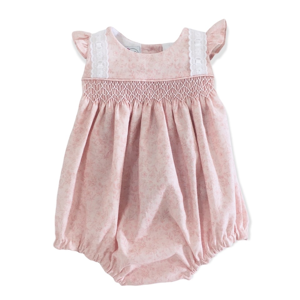 Wonderfully Pink with Satin Smocked Romper