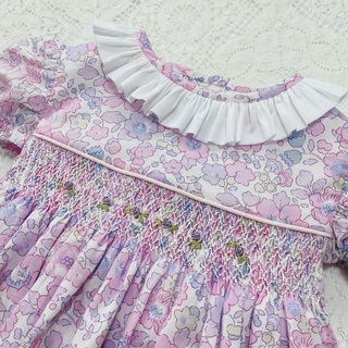 Classic Smocked Dress, Pale Pink 6-12M