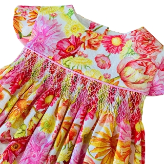 Summer Florals Smocked Dress