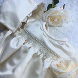 Satin Romper & Bonnet Set
